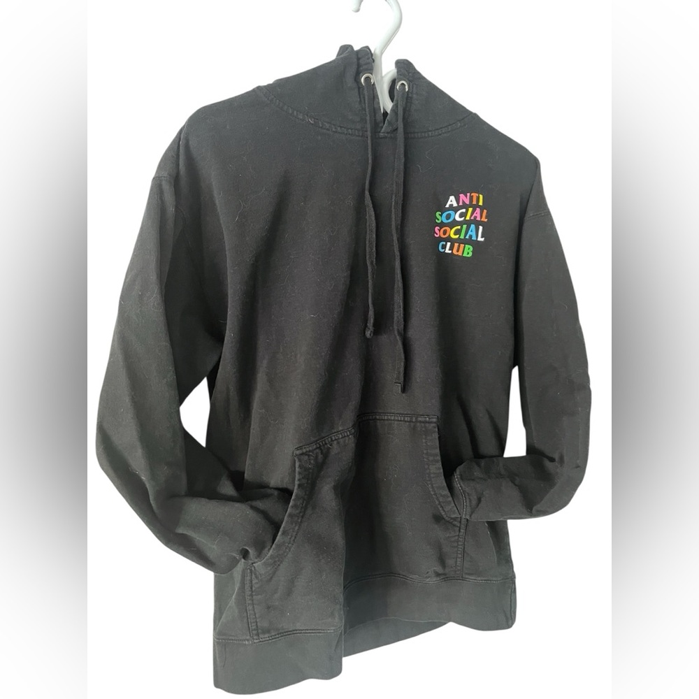 Anti Social Social Club Black Hoodie | Multi-Color Logo | Streetwear Staple